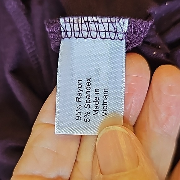 LANE BRYANT,‎ Y2K women's purple top with gold bling. Size 22/24. Tie at side. - Picture 10 of 12